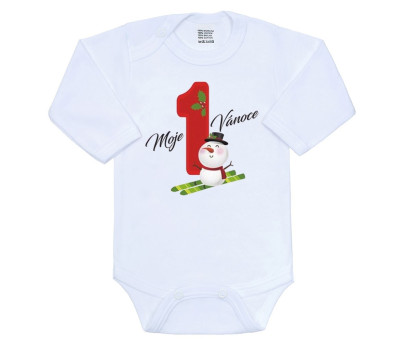 Body s potiskem New Baby Moje první Vánoce, Dle obrázku 86 (12-18m)