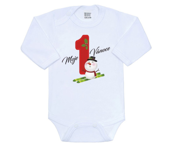 Body s potiskem New Baby Moje první Vánoce, Dle obrázku 86 (12-18m)