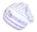 Pletená čepička-šátek New Baby kočička fialová, Fialová 104 (3-4r)