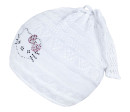 Pletená čepička-šátek New Baby kočička bílá, Bílá 104 (3-4r)