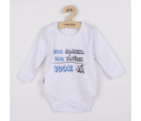 Body s potiskem New Baby 50% MAMINKA + 50% TATÍNEK - 100% JÁ modré, Modrá 86 (12-18m)