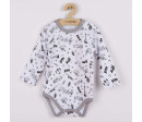 Kojenecké body s dlouhým rukávem New Baby Music, Bílá 74 (6-9m)