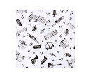 Kojenecké body s dlouhým rukávem New Baby Music, Bílá 80 (9-12m)