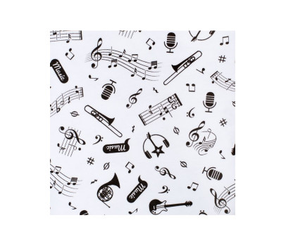 Kojenecká bavlněná čepička New Baby Music, Bílá 56 (0-3m)
