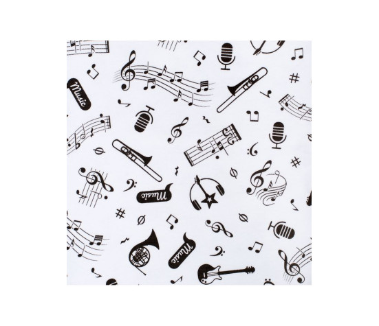 Kojenecká bavlněná čepička New Baby Music, Bílá 56 (0-3m)