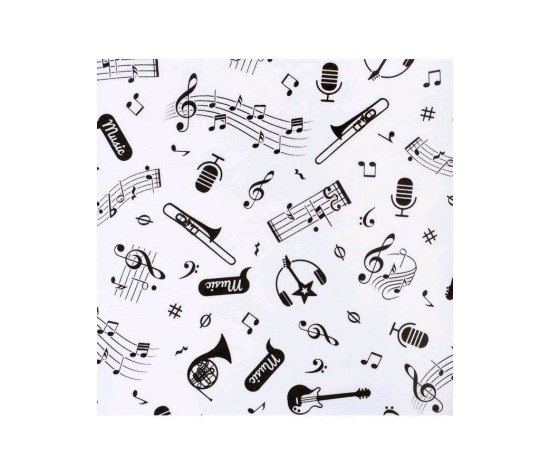 Kojenecká bavlněná čepička New Baby Music, Bílá 68 (4-6m)