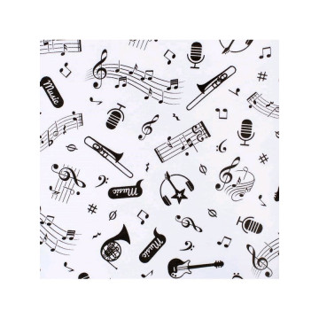 Kojenecká bavlněná čepička New Baby Music, Bílá 68 (4-6m)