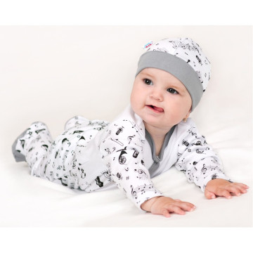 Kojenecká bavlněná čepička New Baby Music, Bílá 68 (4-6m)