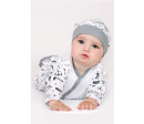 Kojenecká bavlněná čepička New Baby Music, Bílá 68 (4-6m) Kojenecká bavlněná čepička New Baby Music, Bílá 68 (4-6m)
