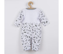 Kojenecký bavlněný overal New Baby Music, Bílá 74 (6-9m)