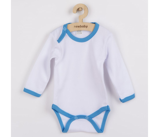 Kojenecké body New Baby s modro-tyrkysovým lemem, Tyrkysová 86 (12-18m)