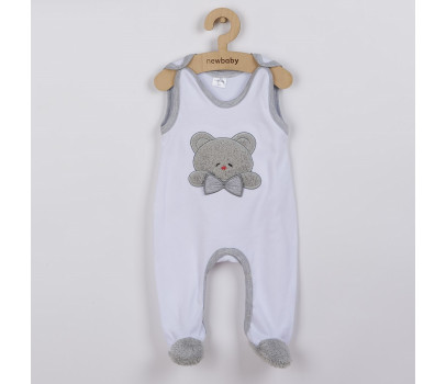 Luxusní kojenecké dupačky New Baby Honey Bear s 3D aplikací, Bílá 68 (4-6m)