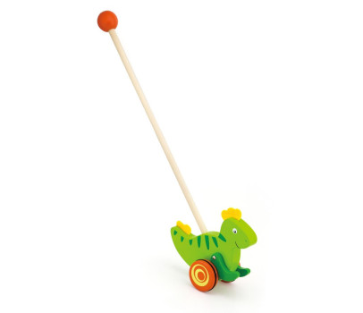 Dřevěná jezdící hračka Viga dinosaurus, Multicolor