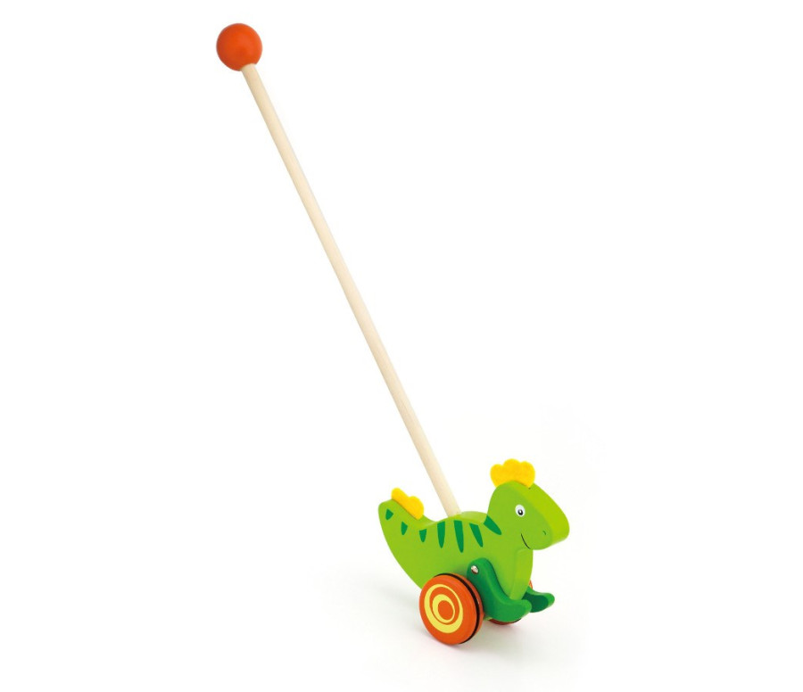 Dřevěná jezdící hračka Viga dinosaurus, Multicolor