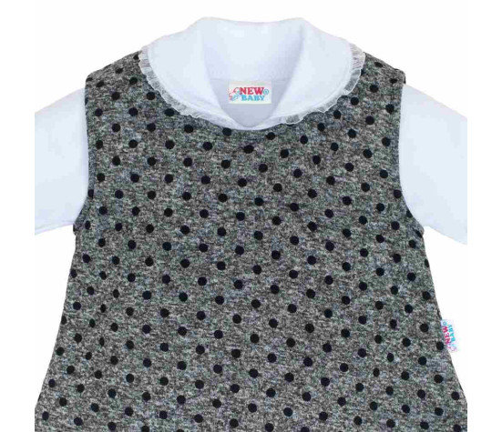 Kojenecká zimní tunika New Baby Princess, Šedá 56 (0-3m)