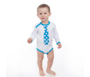 Body s potiskem New Baby s tyrkysovou kravatou, Tyrkysová 80 (9-12m)