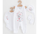 Soupravička 4-dílná New Baby Sloník bílo šedá, Šedá 62 (3-6m)