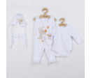 Soupravička 4-dílná New Baby Králíček, Bílá 50