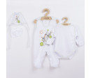 Soupravička 4-dílná New Baby Šneček, Bílá 50