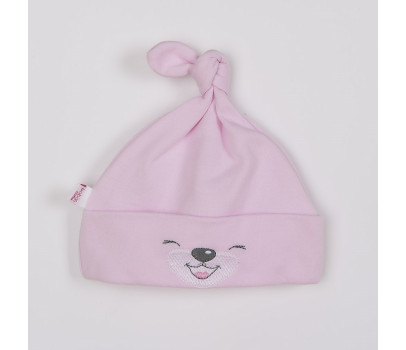 Bavlněná kojenecká čepička Bobas Fashion Lucky růžová, Růžová 62 (3-6m)