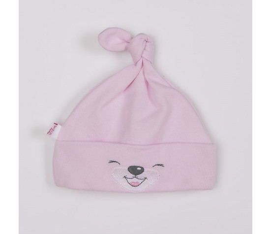 Bavlněná kojenecká čepička Bobas Fashion Lucky růžová, Růžová 62 (3-6m)