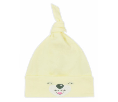 Bavlněná kojenecká čepička Bobas Fashion Lucky žlutá, Žlutá 62 (3-6m)