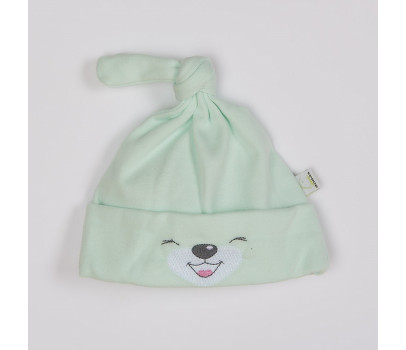 Bavlněná kojenecká čepička Bobas Fashion Lucky zelená, Zelená 62 (3-6m)