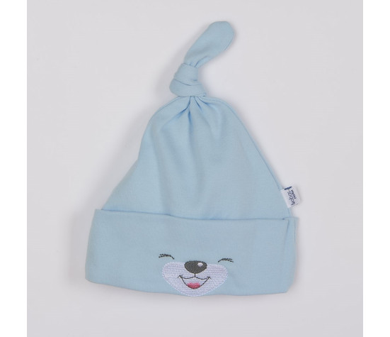 Bavlněná kojenecká čepička Bobas Fashion Lucky modrá, Modrá 68 (4-6m)