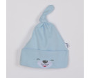Bavlněná kojenecká čepička Bobas Fashion Lucky modrá, Modrá 68 (4-6m)