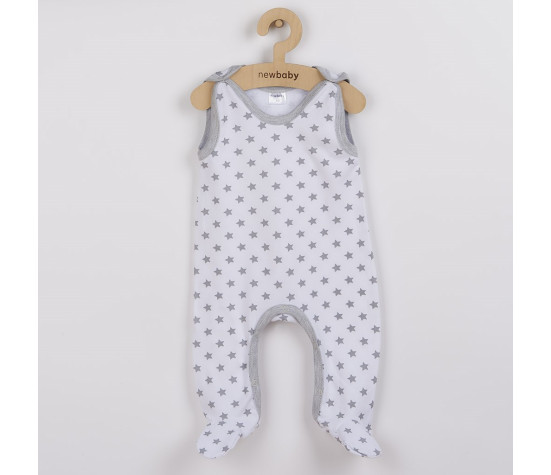Kojenecké dupačky New Baby Classic II šedé s hvězdičkami, Šedá 50