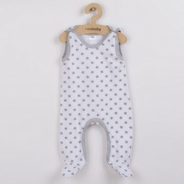 Kojenecké dupačky New Baby Classic II šedé s hvězdičkami, Šedá 68 (4-6m)