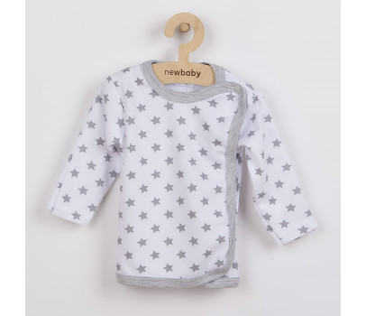 Kojenecká košilka New Baby Classic II šedá s hvězdičkami, Šedá 50