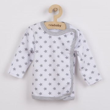 Kojenecká košilka New Baby Classic II šedá s hvězdičkami, Šedá 50