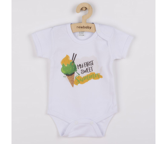Body s potiskem New Baby MY FIRST SWEET Summer zelené, Zelená 50
