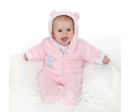 Zimní kabátek New Baby Nice Bear růžový, Růžová 56 (0-3m)