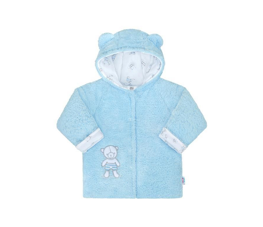 Zimní kabátek New Baby Nice Bear modrý, Modrá 80 (9-12m)