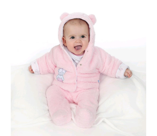 Zimní kabátek New Baby Nice Bear růžový, Růžová 86 (12-18m)