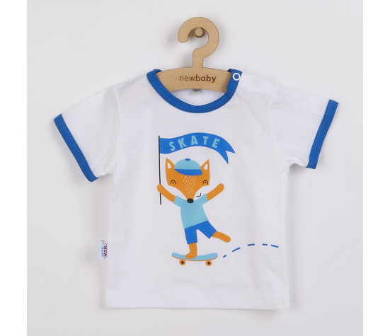 Kojenecká souprava tričko a kraťásky New Baby Liška, Modrá 68 (4-6m)