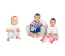 Body s potiskem New Baby jíst spát kakat... A ZNOVU!, Bílá 80 (9-12m)