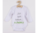 Body s potiskem New Baby jíst spát kakat... A ZNOVU!, Bílá 86 (12-18m)