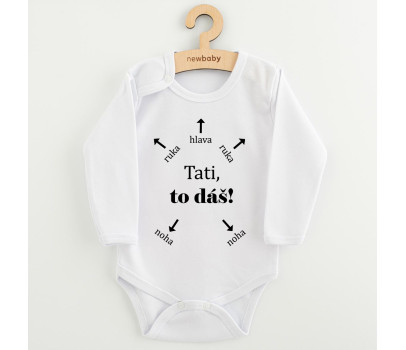 Body s potiskem New Baby Tati, to dáš!, Bílá 68 (4-6m)