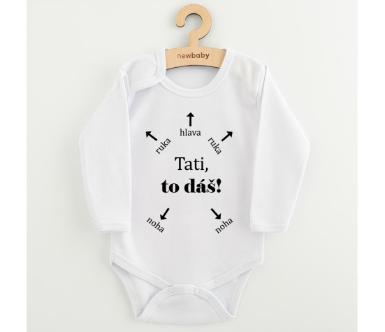 Body s potiskem New Baby Tati, to dáš!, Bílá 68 (4-6m)
