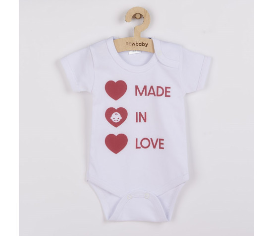 Body s potiskem New Baby MADE IN LOVE, Dle obrázku 80 (9-12m)