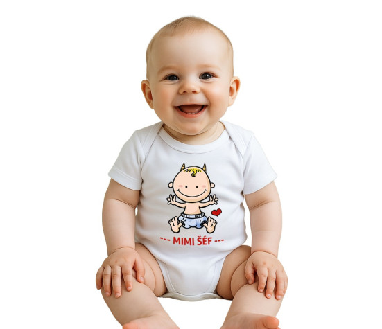 Body s potiskem New Baby MIMI ŠÉF, Dle obrázku 80 (9-12m)