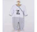 Kojenecký bavlněný overal New Baby Zebra exclusive, Bílá 80 (9-12m)