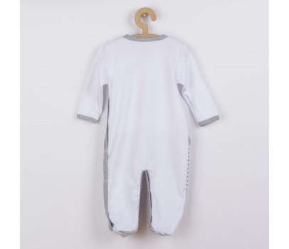 Kojenecký bavlněný overal New Baby Zebra exclusive, Bílá 80 (9-12m)