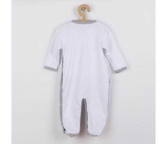 Kojenecký bavlněný overal New Baby Zebra exclusive, Bílá 80 (9-12m)