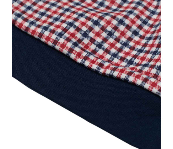 Kojenecká bavlněná čepička New Baby Checkered, Modrá 80 (9-12m)