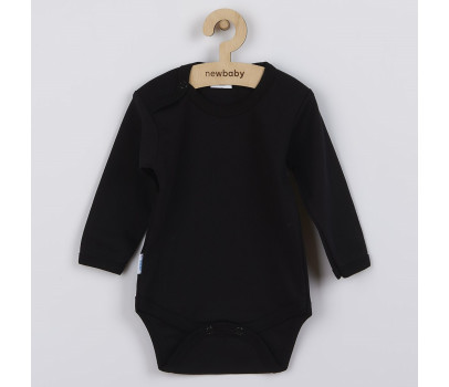 Body dlouhý rukáv New Baby - černé, Černá 68 (4-6m)