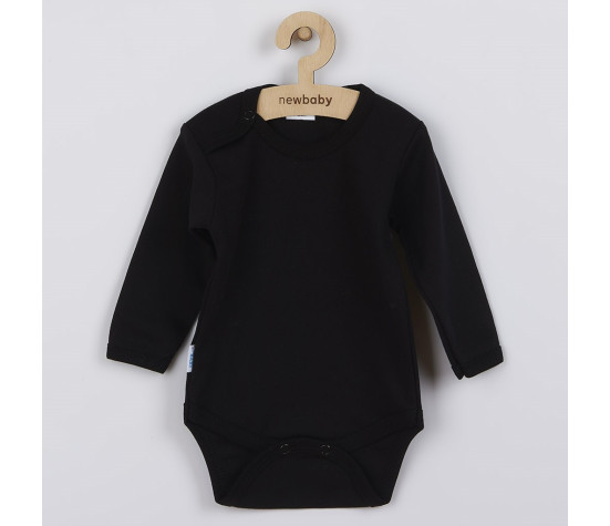 Body dlouhý rukáv New Baby - černé, Černá 80 (9-12m)